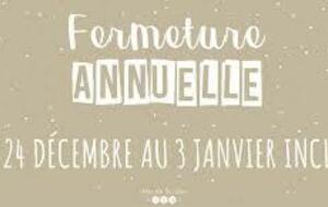 fermeture annuelle