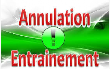 entrainement annulé