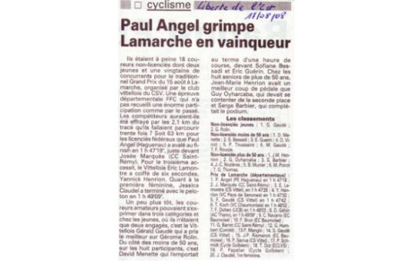 Départementale à Lamarche