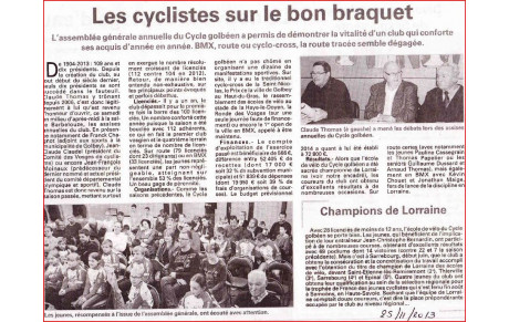 Compte rendu de l'Assemblée Générale
