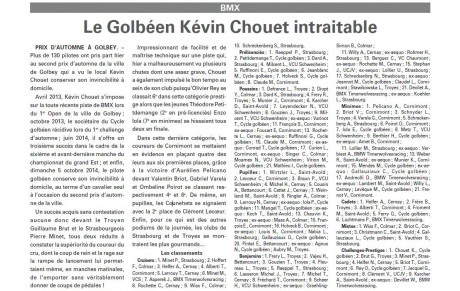 Revue de presse : Vosges Matin du 06/10/2014