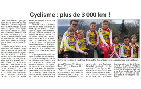 Revue de presse : Vosges Matin du 16/04/2015