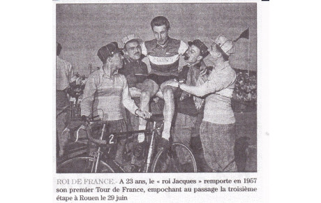 le petit garçon de 4 ans , gagne son 1er Tour de France en  1957