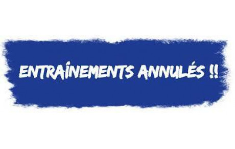 Annulation des entrainements