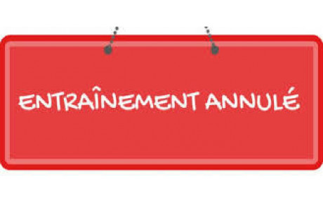 Annulation des entrainements BMX
