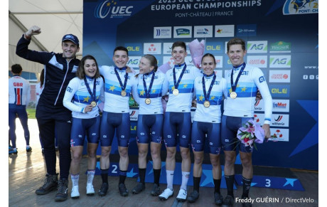 Aubin SPARFEL Champion d'Europe avec le relais mixte français