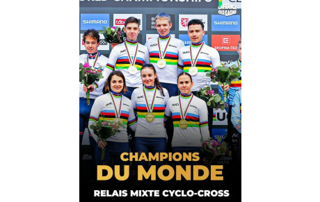 Aubin SPARFEL Champion du Monde avec le relais mixte francais