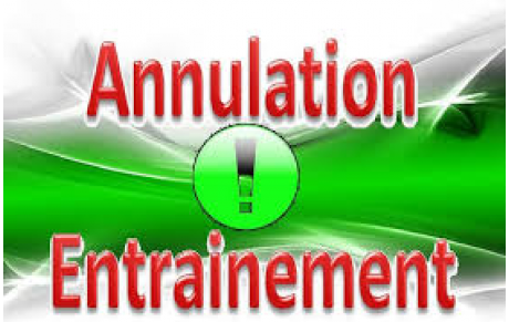 Annulation entrainement BMX