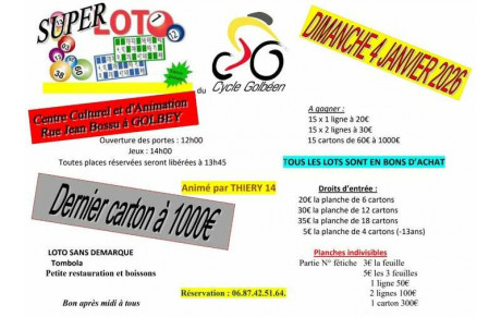 Loto de l'Epiphanie avec le Cycle Golbéen