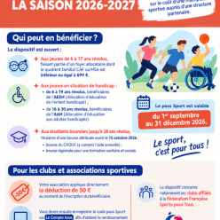 Le dispositif Pass Sport de retour pour la rentrée 2026